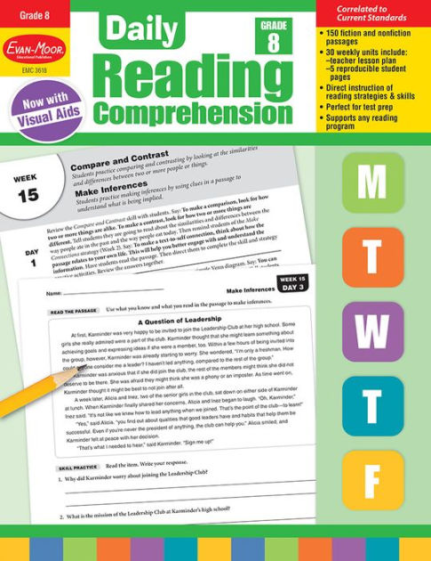 Daily　Paperback　Grade　Reading　Comprehension,　Noble®　Teacher　Evan-Moor　Edition　by　Corporation,　Barnes