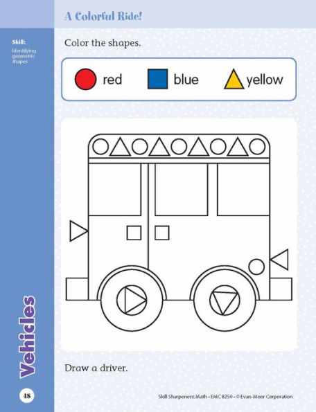 Skill Sharpeners: Math, Kindergarten Workbook