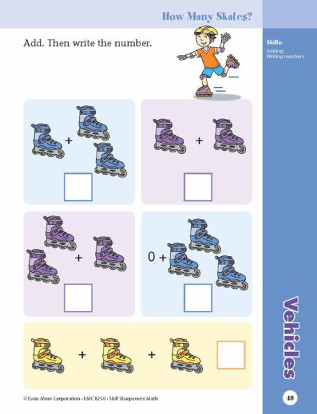 Skill Sharpeners: Math, Kindergarten Workbook