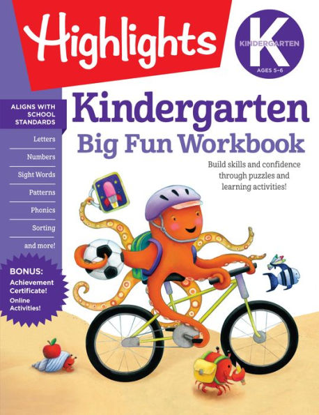 Kindergarten Big Fun Workbook: 256-Page School Workbook, Practice Language Arts, Math and More for Kindergartne rs