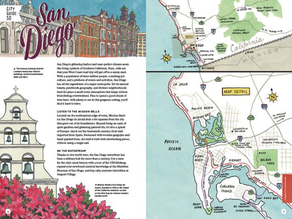 The Best Coast: A Road Trip Atlas: Illustrated Adventures along the West Coasts Historic Highways (Travel Guide to Washington, Oregon, California & PCH)