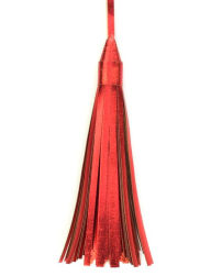 Title: Leather Tassel Red Topper