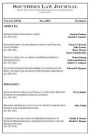 Southern Law Journal, Vol. XXVII, No. 2, Fall 2017