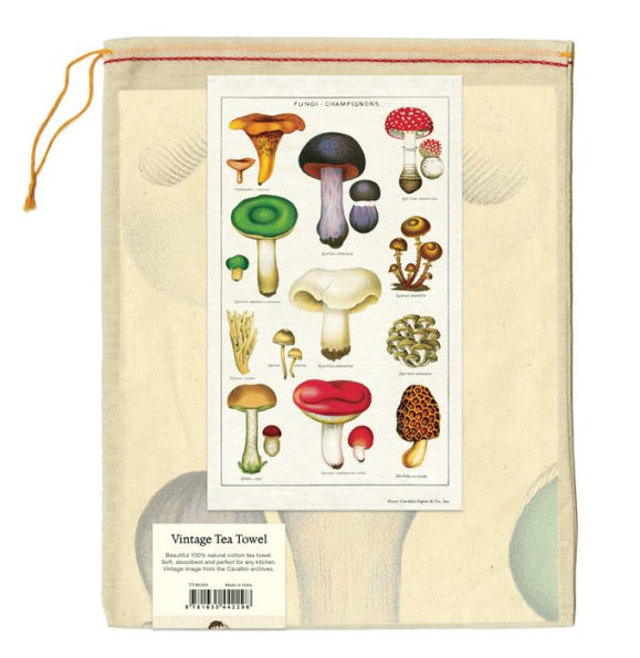 Cavallini Tea Towel - Mushrooms