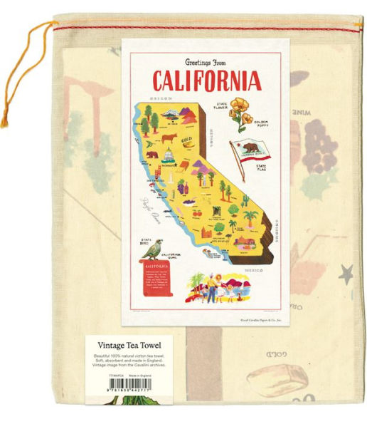 Cavallini Tea Towel - California