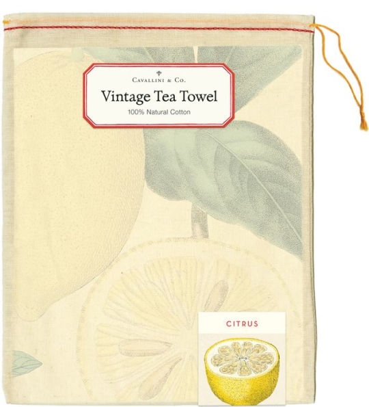 Cavallini Tea Towel - Citrus Tea