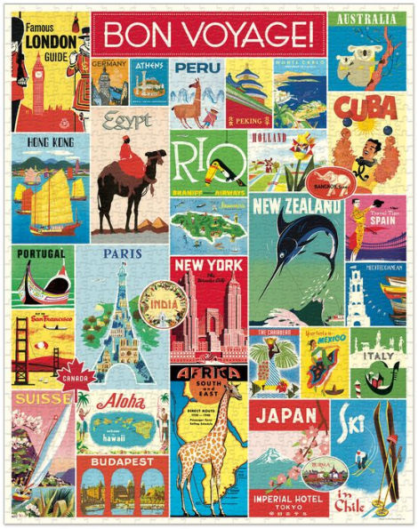 Vintage Travel 1,000 piece puzzle