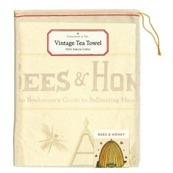Cavallini Tea Towel - Bees & Honey