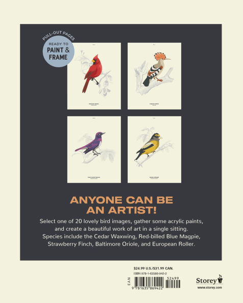 Coloready Birds: 20 Modern Paint-by-Number Prints