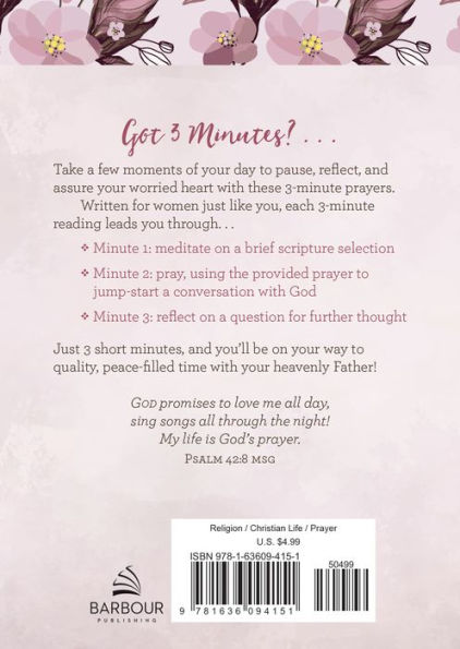 3-Minute Prayers for the Worried Heart: Comfort and Peace for Women