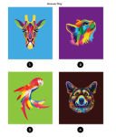 Alternative view 4 of Sticker by Number Neon Animals
