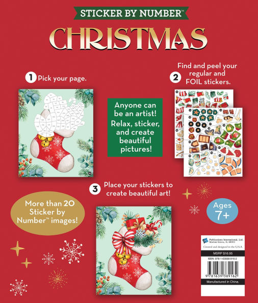 Sticker By Number Christmas Tree