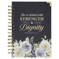 Title: Christian Art Gifts Blue Journal W/Scripture Floral Strength & Dignity Large Bible Verse Notebook, 192 Ruled Pages, Prov. 31:25 Bible Verse, Author: Christian Art Gifts