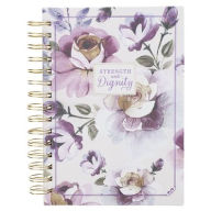 Title: Journal Wirebound Purple Floral Strength & Dignity Prov. 31:25, Author: Christian Art Gifts