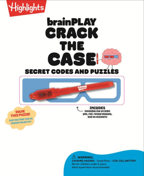 brainPLAY Crack the Case: Secret Codes and Puzzles with Invisible UV Light Pen and Red-Reveal Glasses