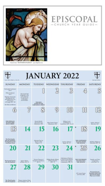 Episcopal Calendar 2022 2022 Episcopal Church Year Guide Kalendar: 12 Months, January 2022-December  2022 By Ashby Company, Calendar (Wall Calendar) | Barnes & Noble®