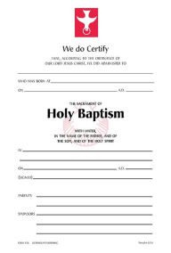 Title: Baptism Certificate #110R: Pack of 25, Author: Church Publishing Incorporated