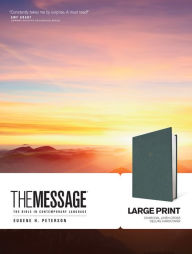 Title: The Message Large Print (Hardcover Deluxe, Charcoal Linen Cross), Author: Eugene H. Peterson