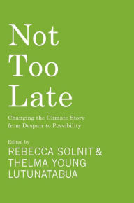 Title: Not Too Late: Changing the Climate Story from Despair to Possibility, Author: Rebecca Solnit
