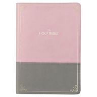 Title: KJV Holy Bible, Super Giant Print Faux Leather Red Letter Edition - Ribbon Marker, King James Version, Pink/Gray, Author: Christian Art Gifts
