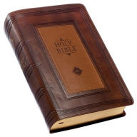 Title: KJV Holy Bible, Giant Print Standard Size Faux Leather Red Letter Edition - Thumb Index & Ribbon Marker, King James Version, Saddle Tan/Butterscotch, Author: Christian Art Gifts