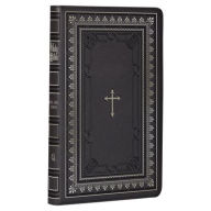 Title: KJV Holy Bible Standard Size Faux Leather Red Letter Edition - Thumb Index & Ribbon Marker, King James Version, Black/Gold Cross, Author: Christian Art Gifts