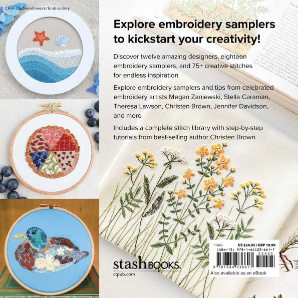 Embroidery Sampler Collective: 18 Designs, 75+ Stitches, 12 Artists, Endless Inspiration