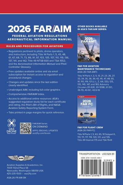 FAR/AIM 2026: Federal Aviation Regulations/Aeronautical Information Manual