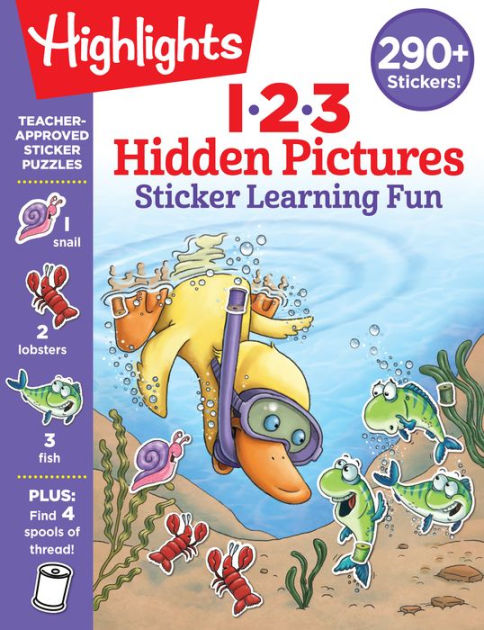 Pictures　Learning　Sticker　Fun　Barnes　Highlights　by　Learning,　Paperback　Noble®　123　Hidden