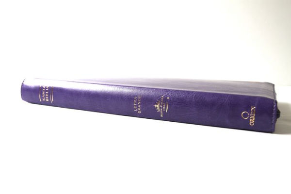 Biblia Reina Valera 1960 Tamaño grande, letra grande piel morada con cremallera / Spanish Holy Bible RVR 1960 Large Size Large Print Purple Leather with Zipper