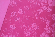 Alternative view 6 of Biblia Reina Valera 1960 letra grande. Símil piel fucsia, cremallera, índice, manual / Spanish Bible RVR 1960. Handy Size, Large Print, Leathersoft