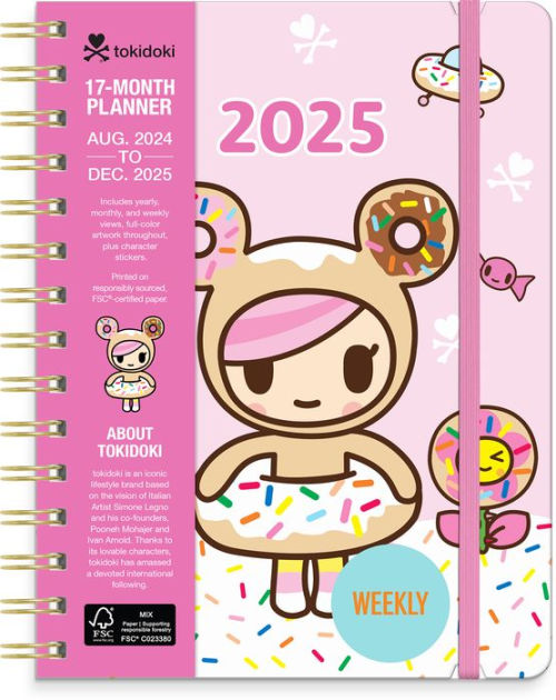 2025 tokidoki Donutella Deluxe Compact Flexi Planners (17 months) by