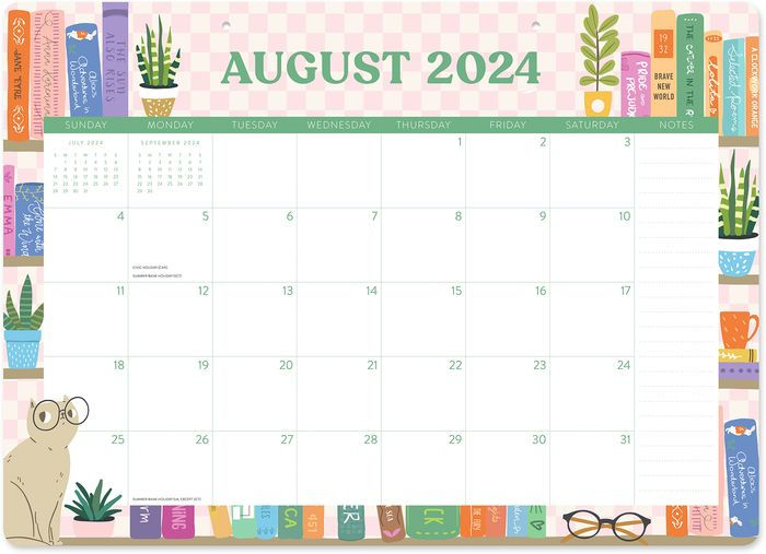 2025 Book Lover Decorative Desk Blotter (17 months) Exclusive by Orange ...