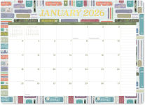 Alternative view 2 of 2025-2026 Book Lovers Decorative Desk Blotter 17m Exclusive