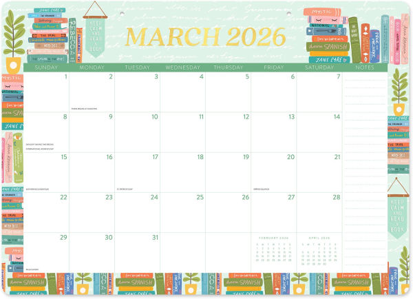 2025-2026 Book Lovers Decorative Desk Blotter 17m Exclusive