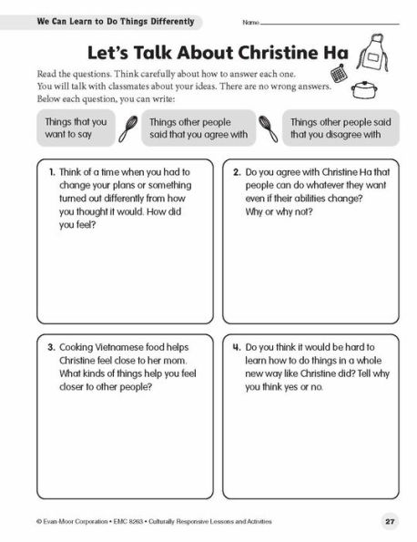 Culturally Responsive Lessons & Activities, Grade 3 Teacher Resource