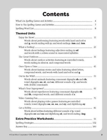 Spelling Games and Activities, Grade 4 Teacher Resource