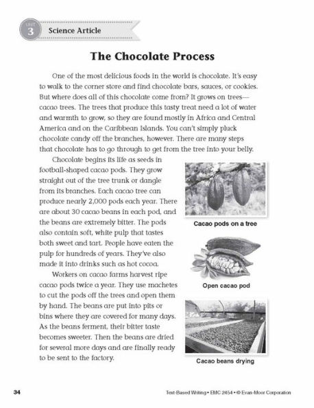 Text-Based Writing, Grade 4 Teacher Resource