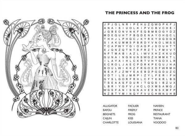 Disney Word Search and Coloring Book