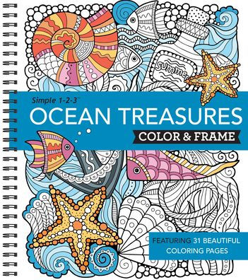 Color & Frame - Ocean Treasures (Adult Coloring Book)