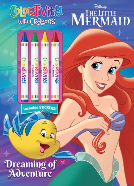 Little Mermaid Colortivity with Crayons book