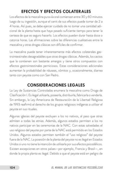 The Psychedelic Handbook: Una guía práctica y revisión histórica, médica y farmacológica de las principales sustancias psicodélicas: PSILOCIBINA, LSD, KETAMINA, MDMA y DMT/AYAHUASCA