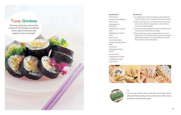 The Kimbap Cookbook: 50+ Delicious and Beginner-Friendly Recipes for Rolls, Rice Balls, and More Convenience Store-Style Snacks