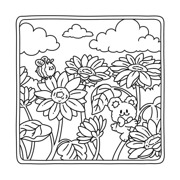 The Bumbleberry Hollows Coloring Book: Color Your Way Through Sweet Treats and Kawaii Characters