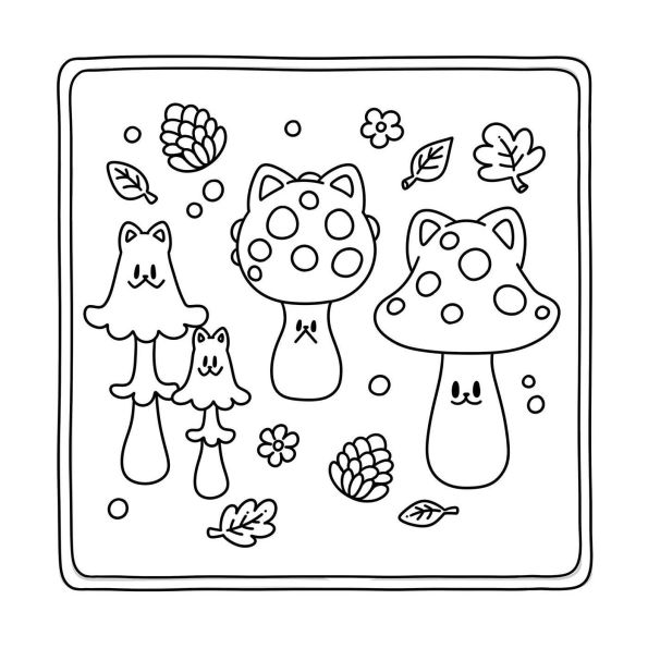 The Bumbleberry Hollows Coloring Book: Color Your Way Through Sweet Treats and Kawaii Characters