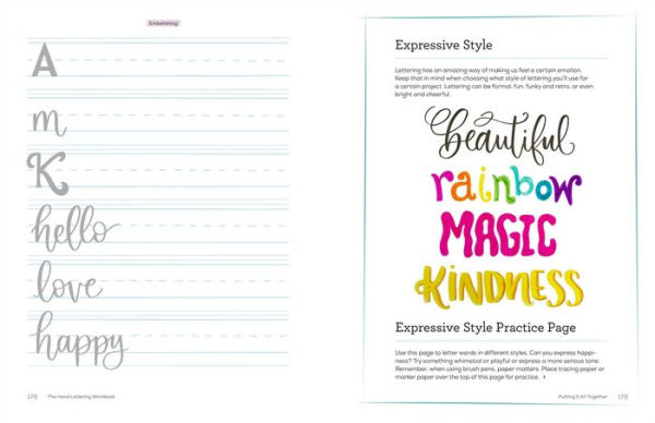 The Hand Lettering Workbook: Step-by-Step Instructions, Practice Pages, and DIY Projects