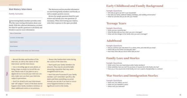 Family Tree Workbook: 30+ Step-by-Step Worksheets to Build Your Family History