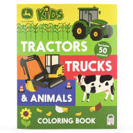 Title: John Deere Kids Tractors, Trucks & Animals Coloring Book with Stickers, Author: Cottage Door Press