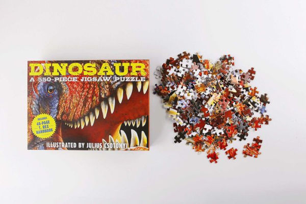 Dinosaurs: 550-Piece Jigsaw Puzzle & Book: A 550-Piece Family Jigsaw Puzzle Featuring the T-Rex Handbook!