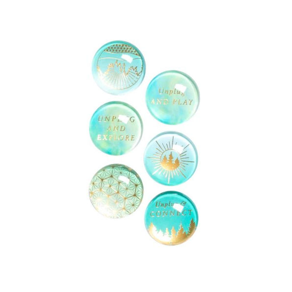 Unplug Glass Magnet Set (Set of 6)